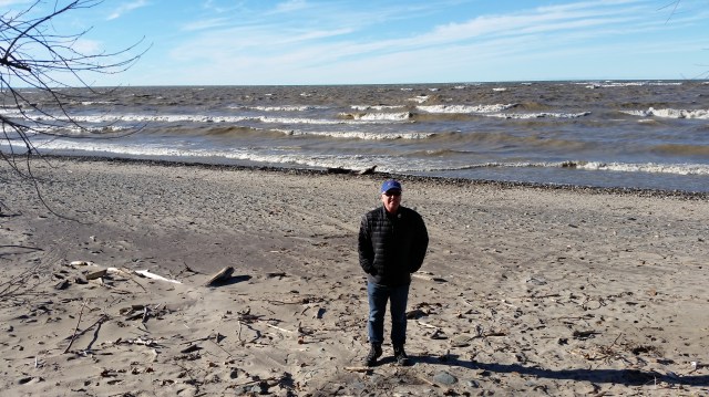 Windswept beach on Lake Erie at Evangola State Park