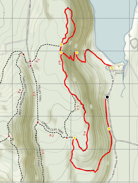 Beech Cliffs Trail Canada Cliffs Trail map Acadia