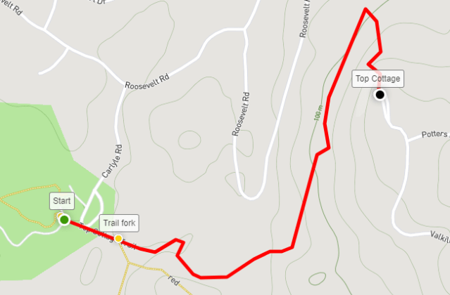 Top Cottage Trail map Eleanor Roosevelt NHS