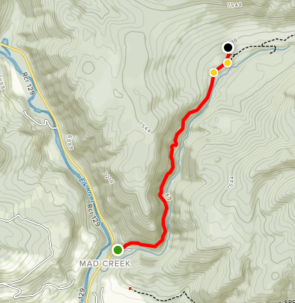 Mad Creek Trail map Routt National Forest