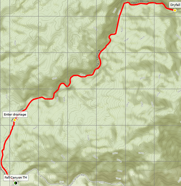 Fall Canyon Death Valley map