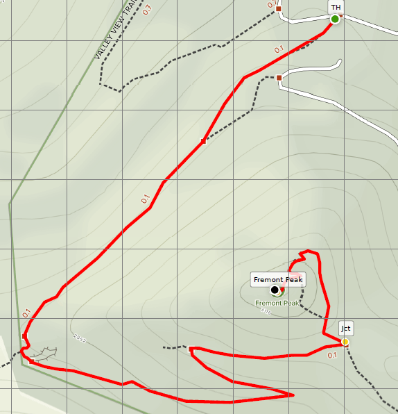 Fremont Peak Trail map